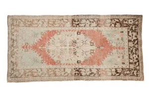 3x6.5 Vintage Distressed Oushak Rug Runner