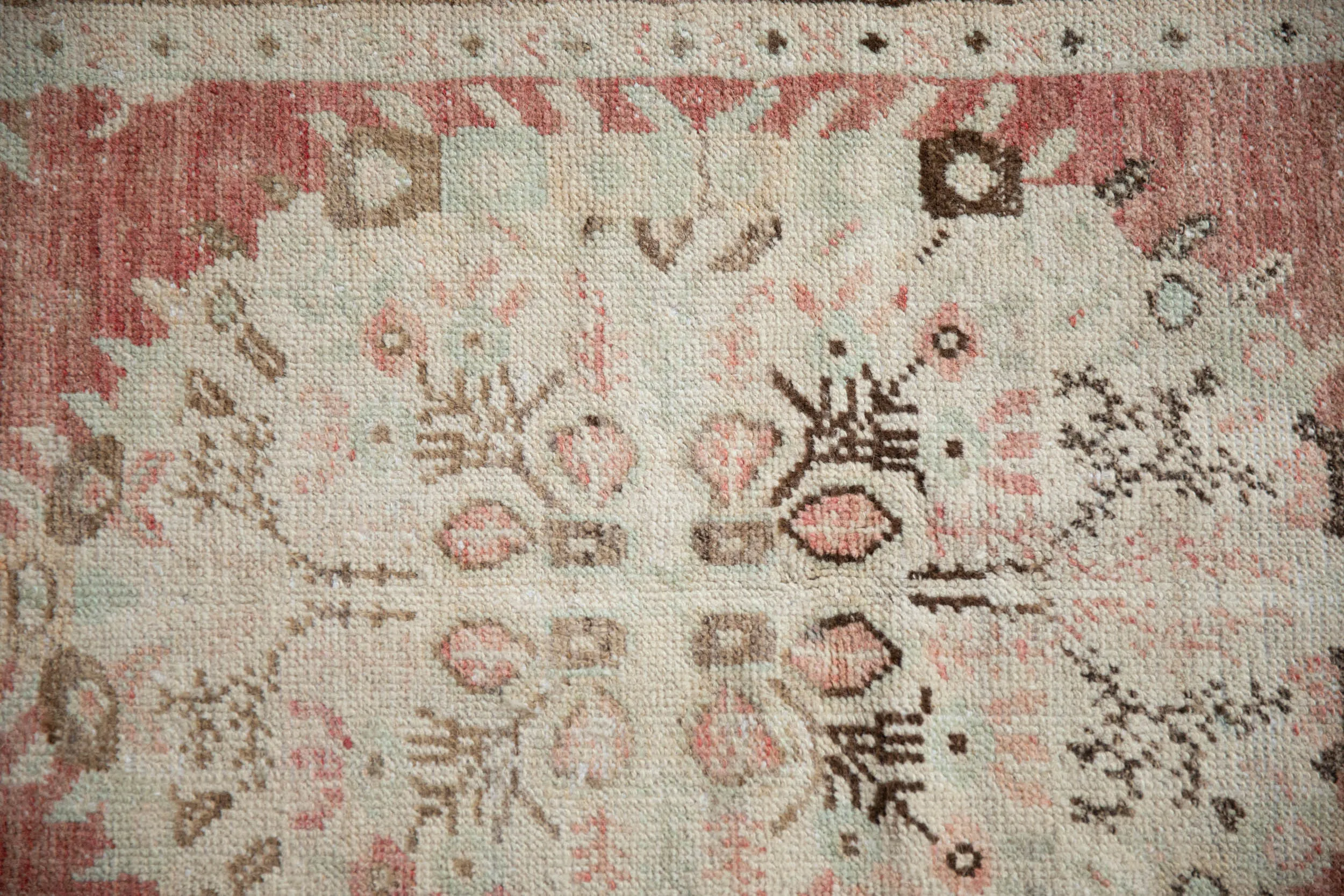 3x6.5 Vintage Distressed Oushak Rug Runner