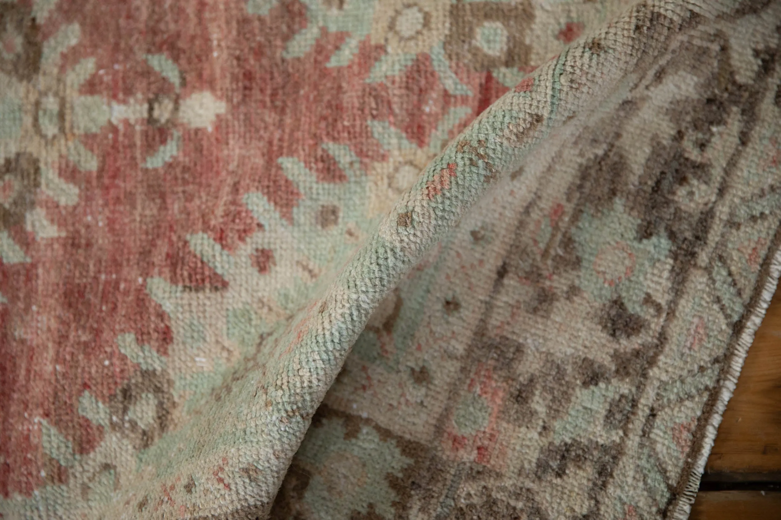 3x6.5 Vintage Distressed Oushak Rug Runner