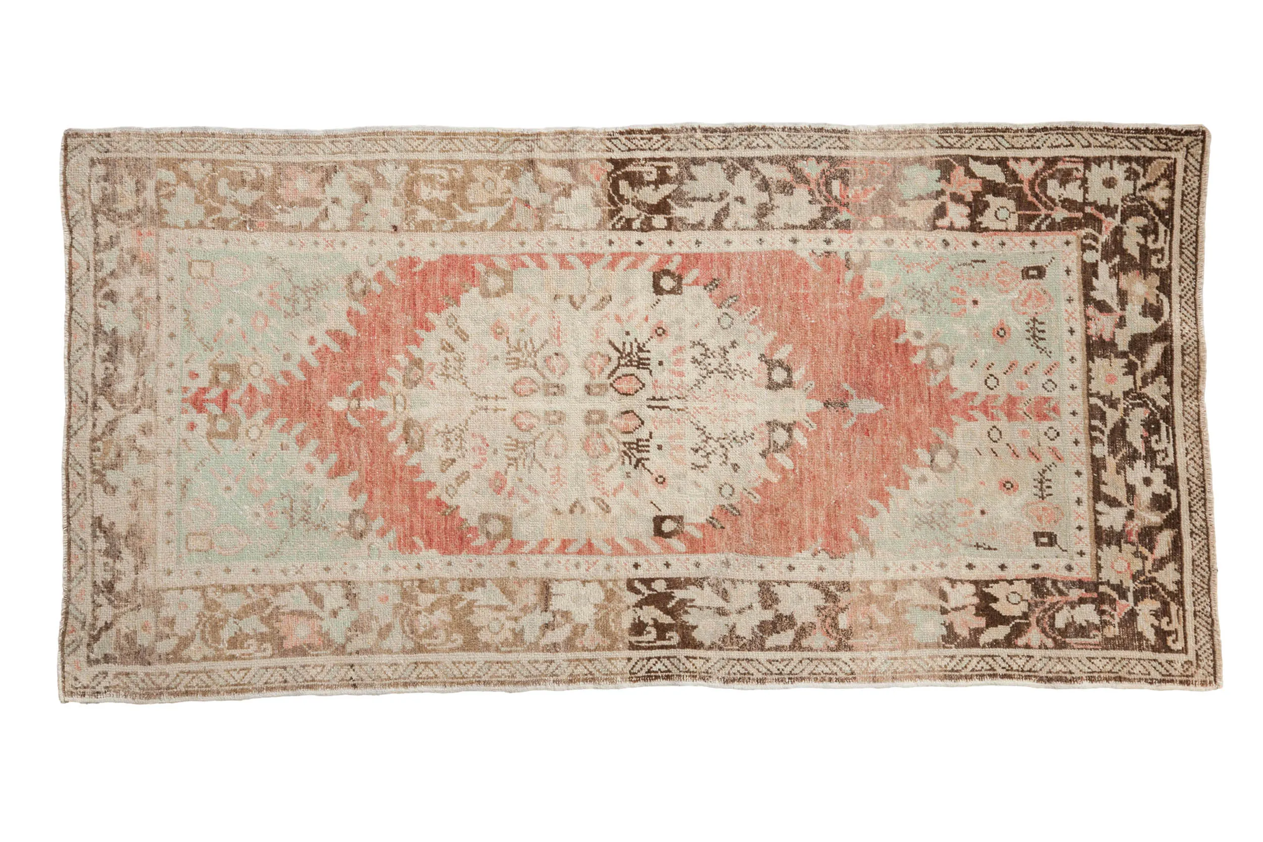 3x6.5 Vintage Distressed Oushak Rug Runner
