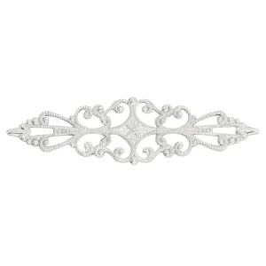 57x16mm  Silver Plated Vintage Huapian accessories,DIY Jewelry Accessories,Brass Hollow Filigree Flower Wraps Connectors,20PCS/lot