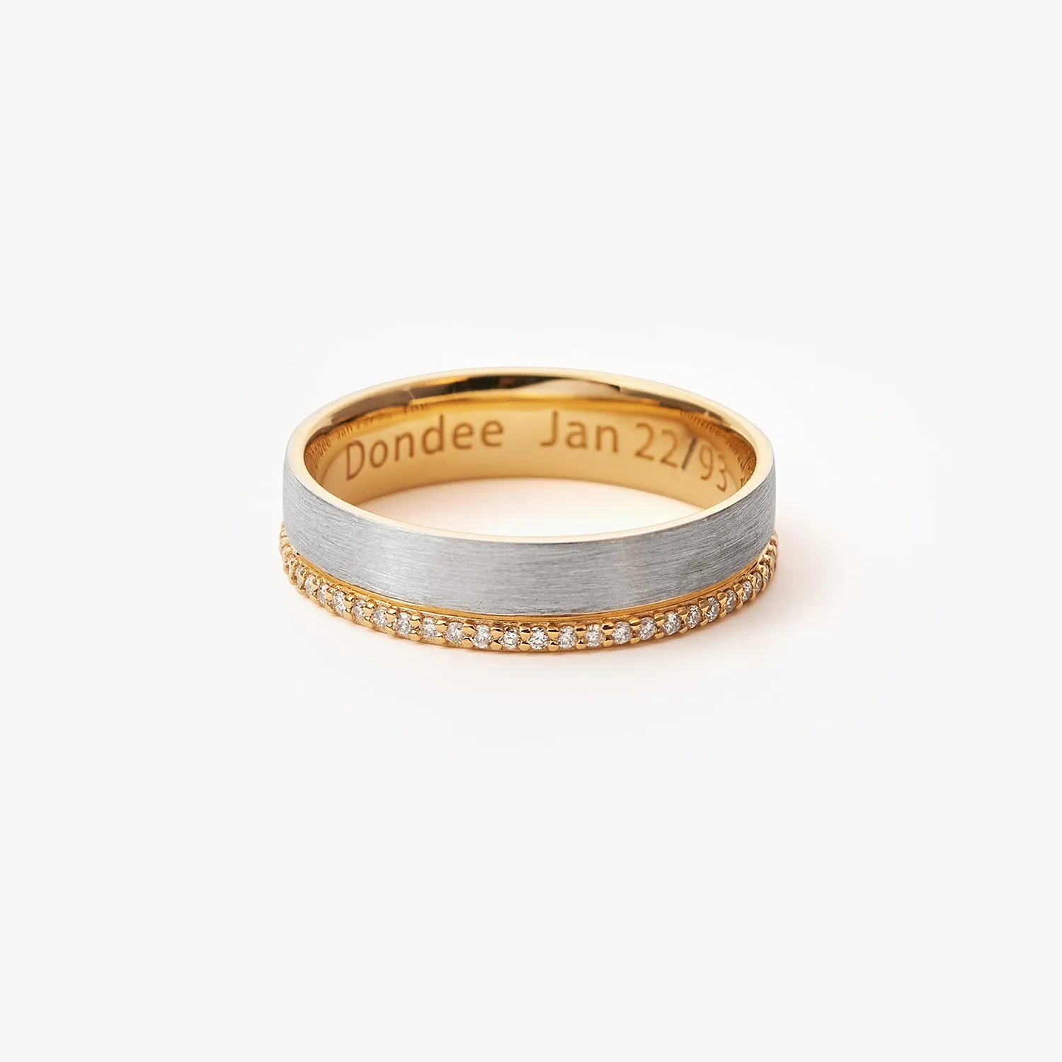 5mm Girl's Brushed Eternity Wedding Band Couple Ring