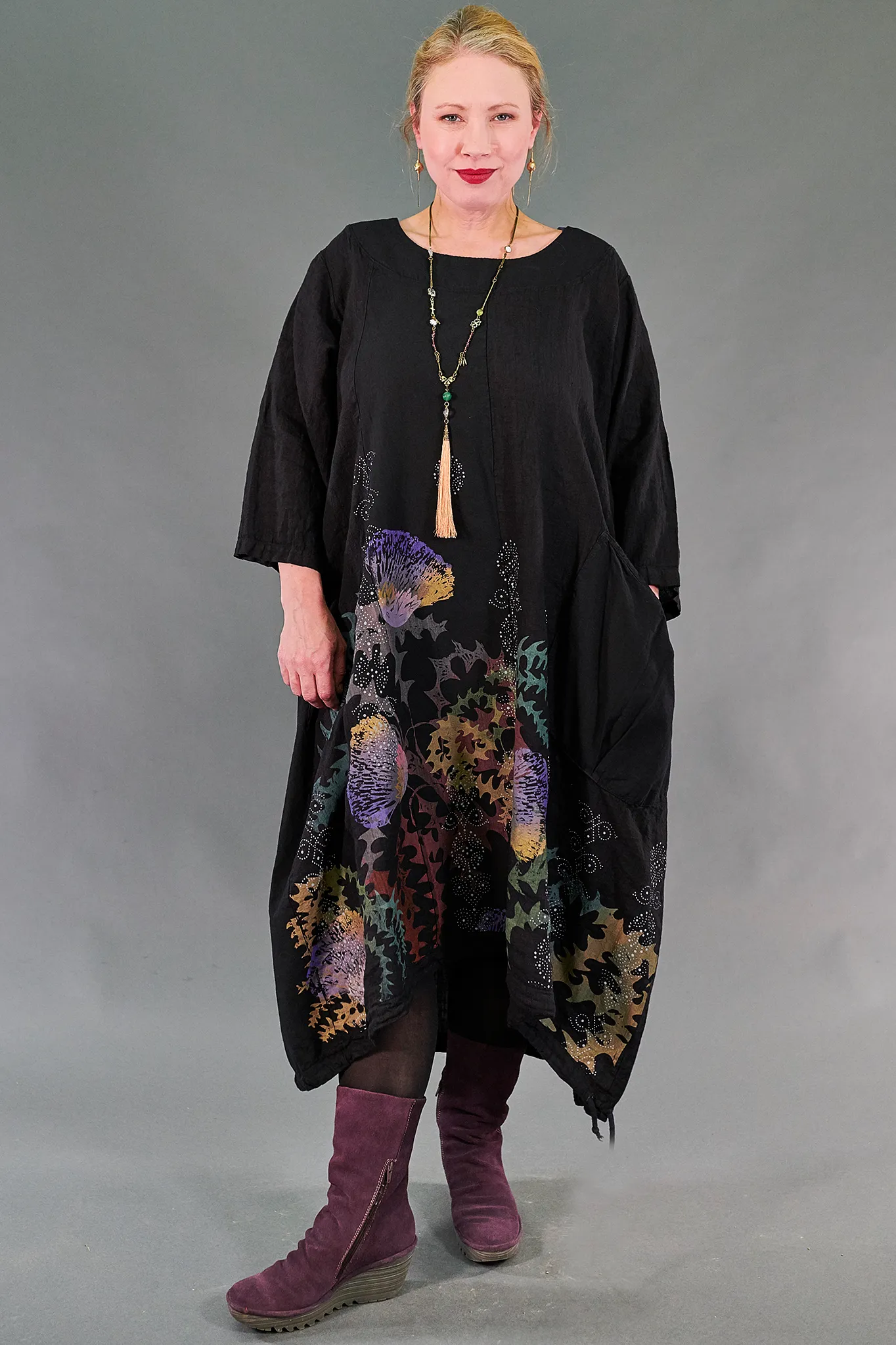 7217 Babielle Dress- Black-Thistles-P