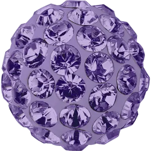 86001 Swarovski BeCharmed Pave Ball, Tanzanite (539) / Purple (08)