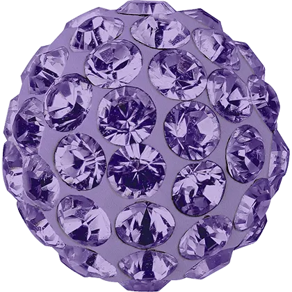 86001 Swarovski BeCharmed Pave Ball, Tanzanite (539) / Purple (08)