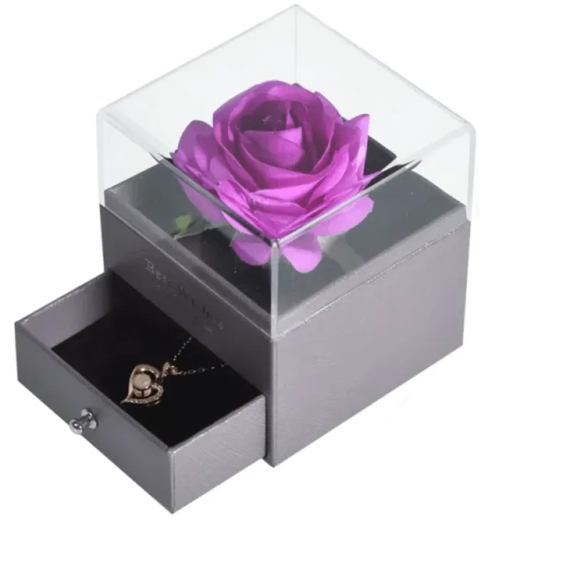 Acrylic Single Silk Rose Box – A Romantic Surprise