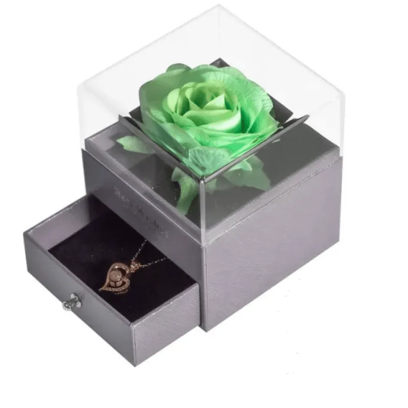 Acrylic Single Silk Rose Box – A Romantic Surprise