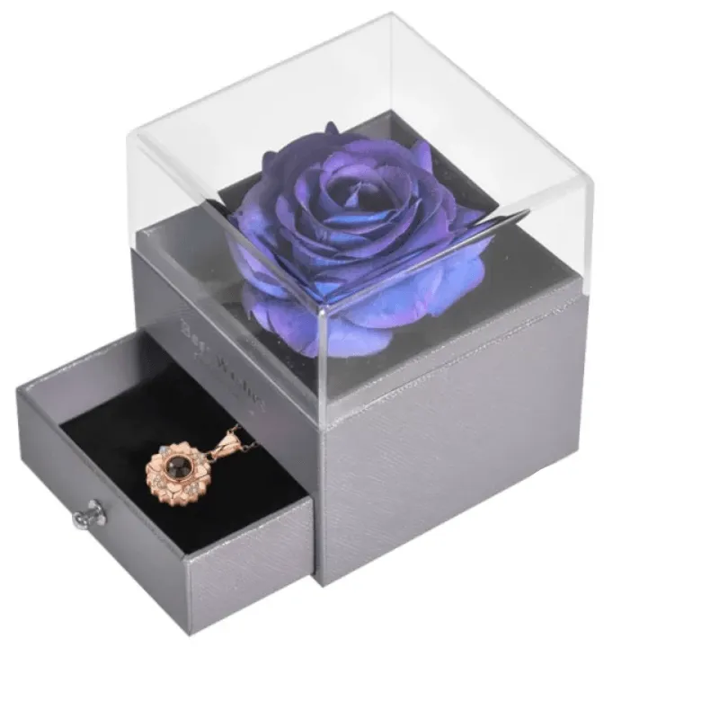 Acrylic Single Silk Rose Box – A Romantic Surprise