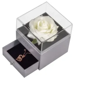 Acrylic Single Silk Rose Box – A Romantic Surprise