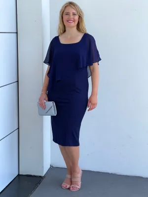 Alyson Navy Glitter Evening Dress
