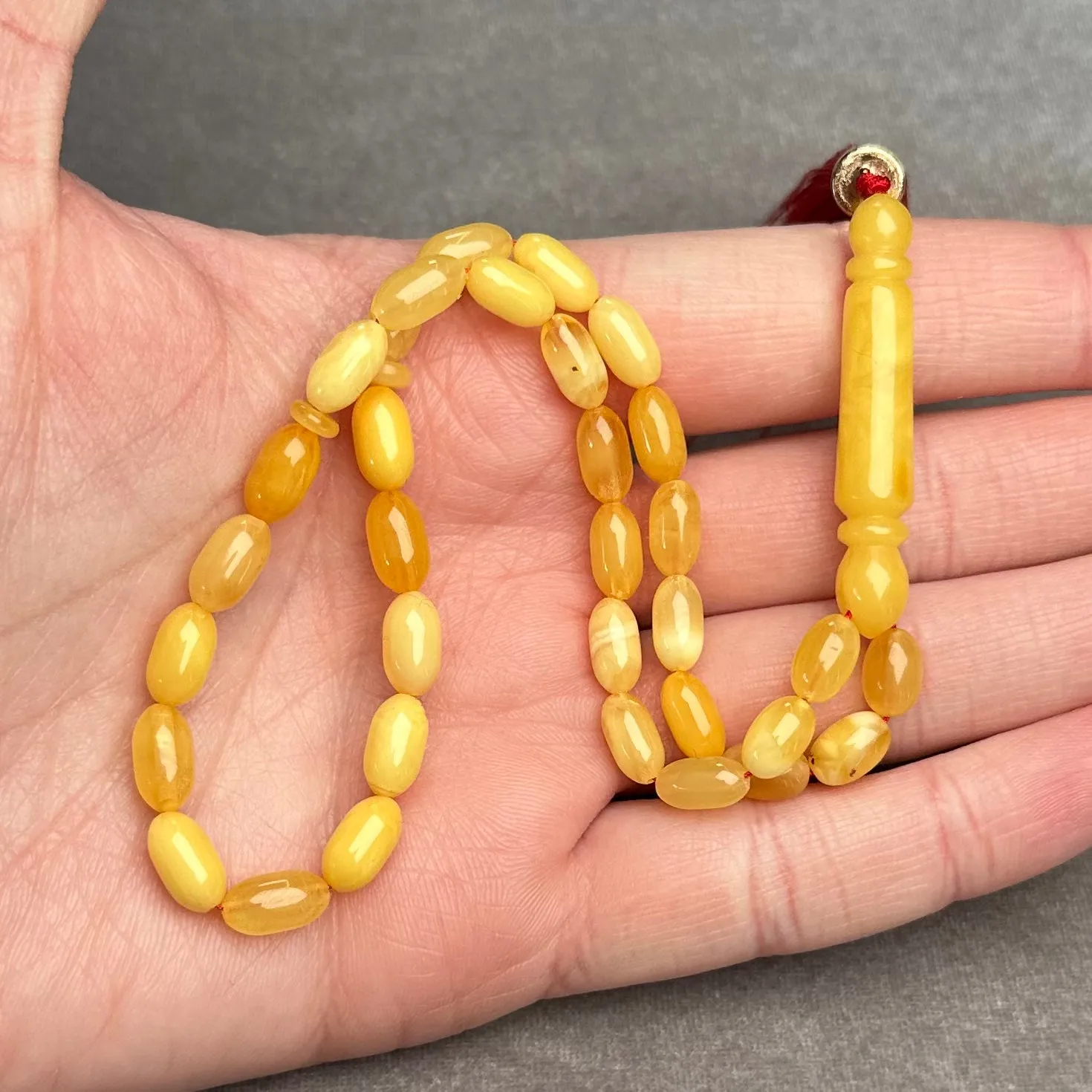 ANTIQUE AMBER MISBAHA 5x9,3mm 8,4g