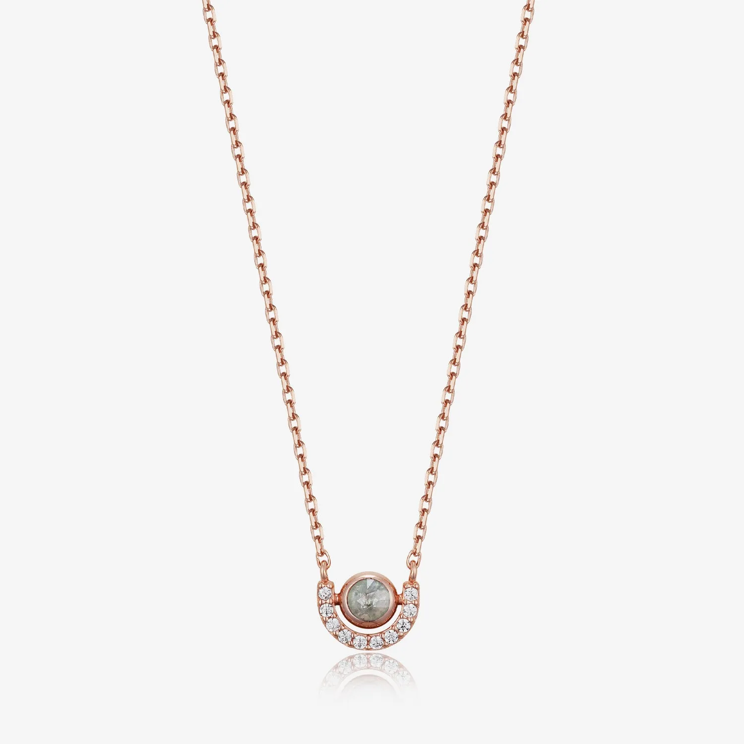 [April Birthstone] Debon D.D Silver Necklace JDRNPYF724Z