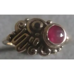 Asymmetric Garnet Ring R54SSG by Richelle Leigh