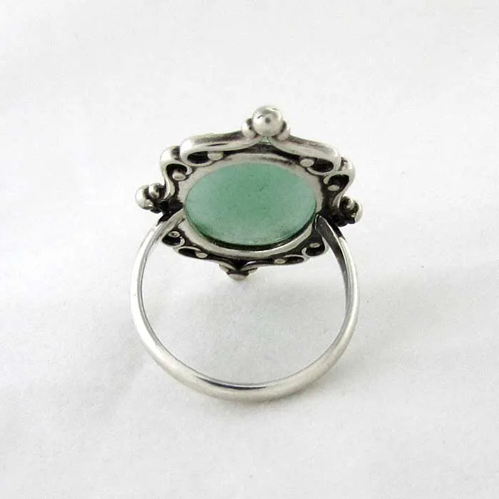 Aventurine Cameo Ring
