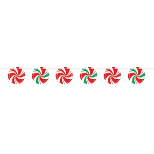 Beistle Peppermint Streamer 7 in  x 8' (1/Pkg) Party Supply Decoration : Christmas/Winter
