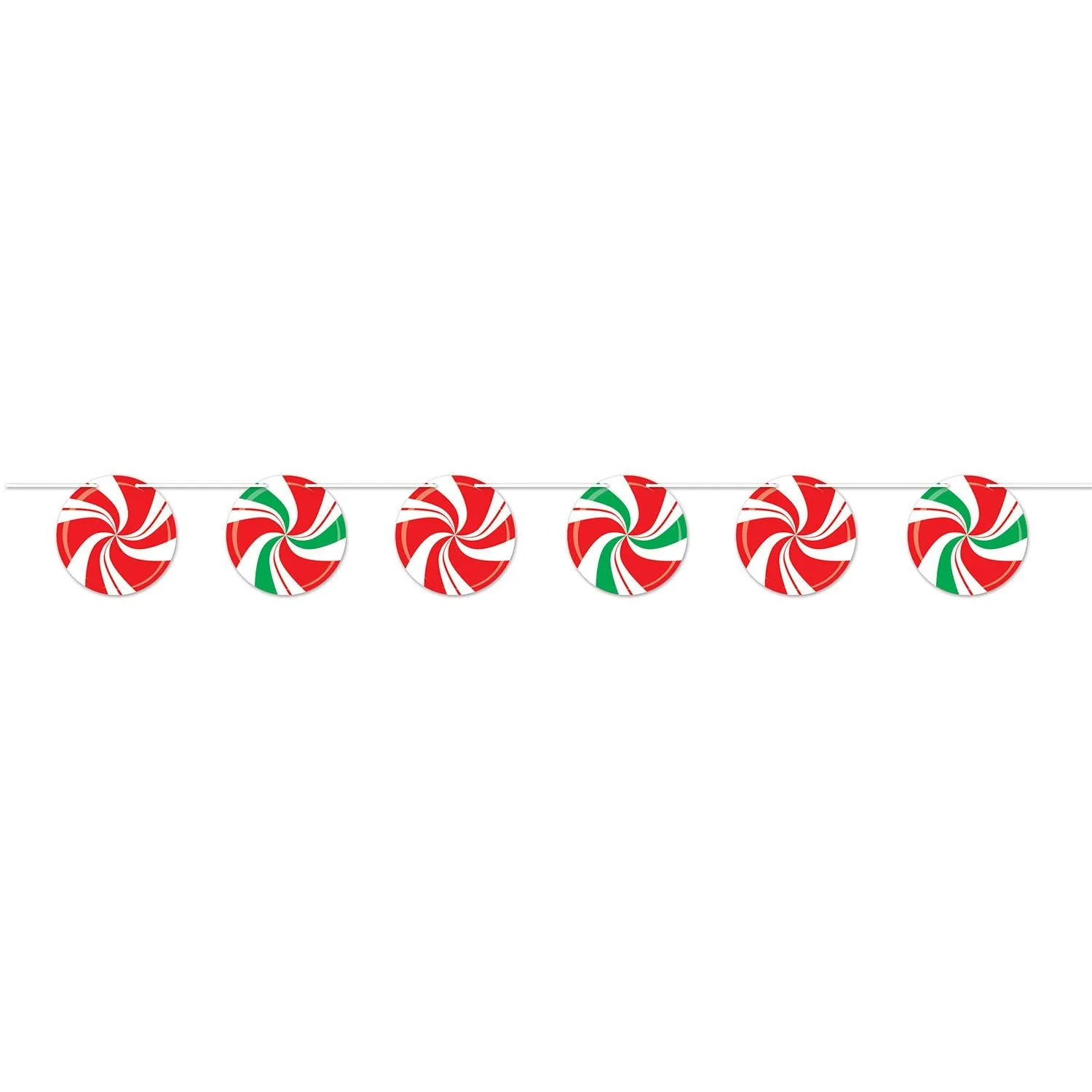 Beistle Peppermint Streamer 7 in  x 8' (1/Pkg) Party Supply Decoration : Christmas/Winter