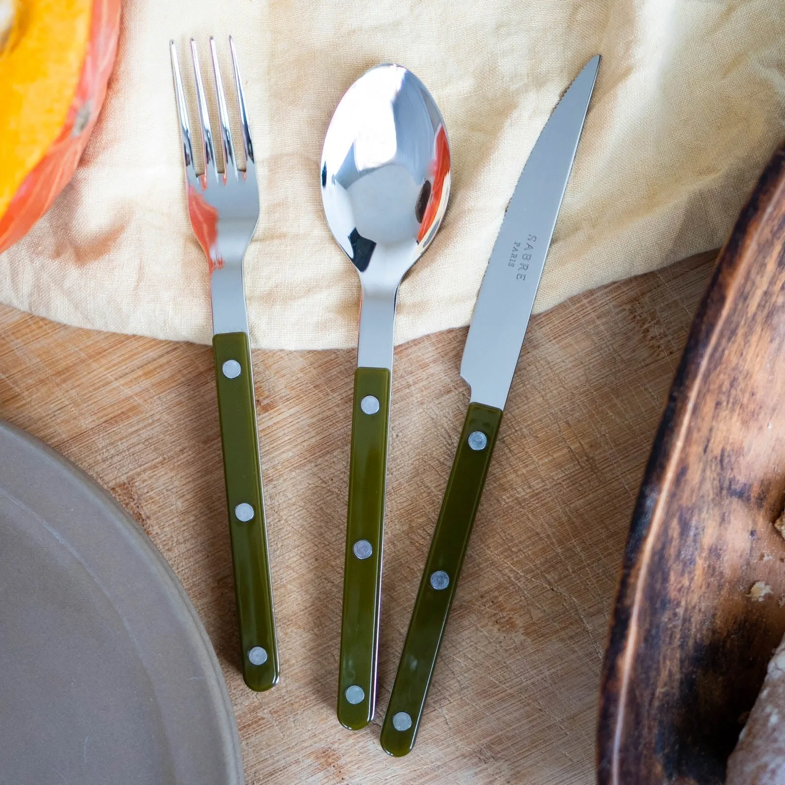 BISTROT SOLID - SOUP SPOON - GREEN FERN