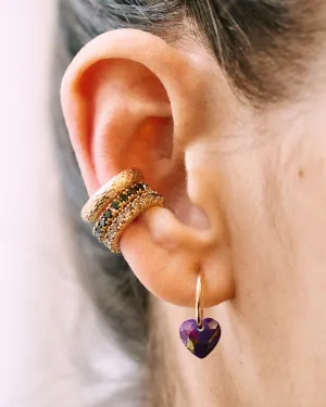 Black Diamond Gemstone Ear Cuff (17mm )