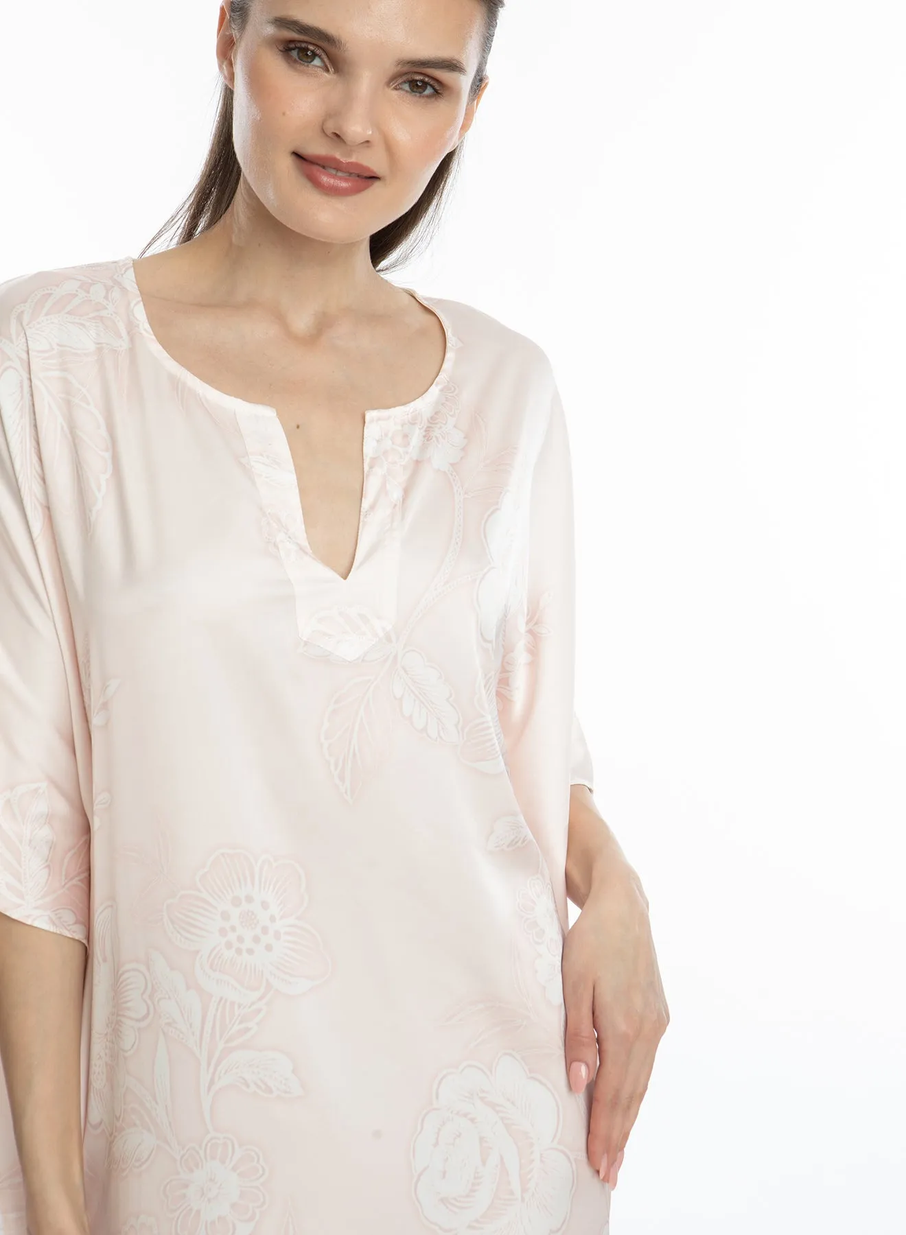 Bliss Rose Gold Long Caftan