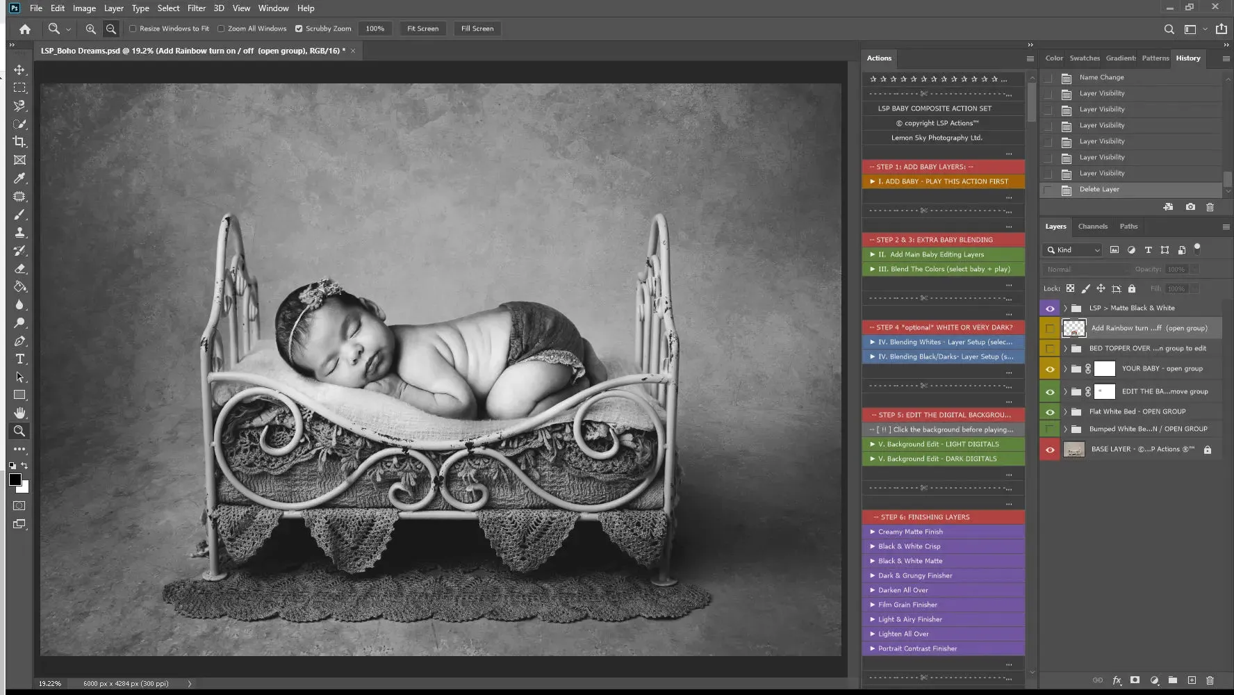 Boho Dreams Bed Digital Background