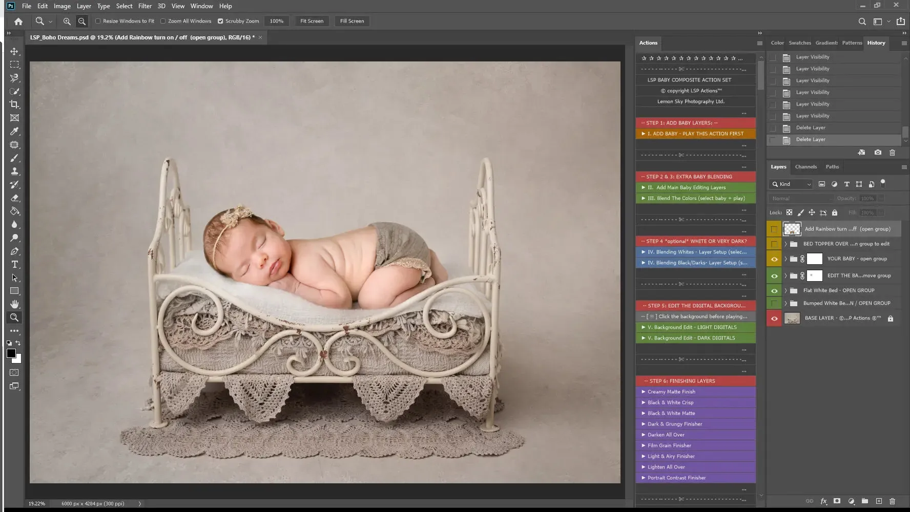 Boho Dreams Bed Digital Background