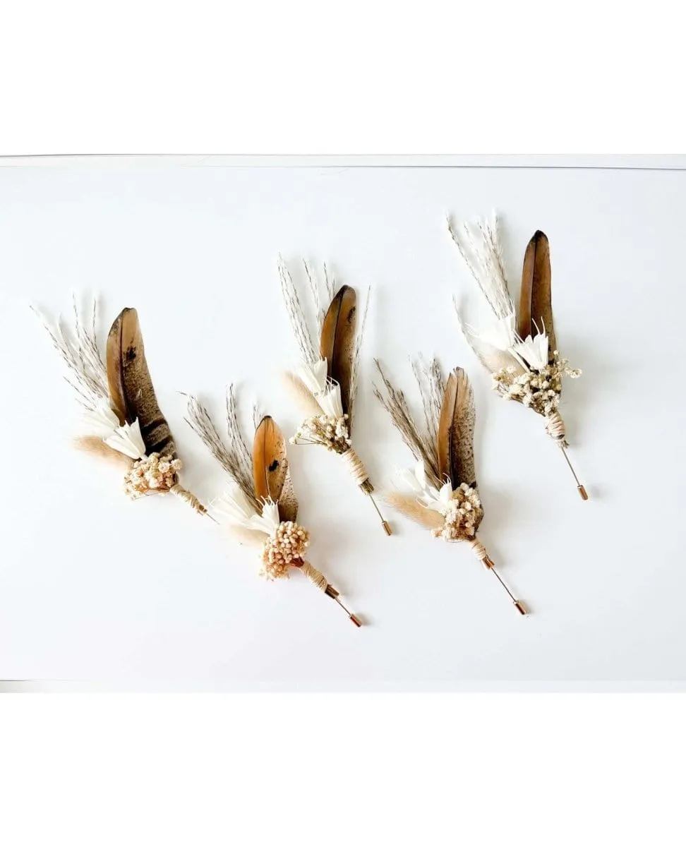 Boho Pampas Feather Pin