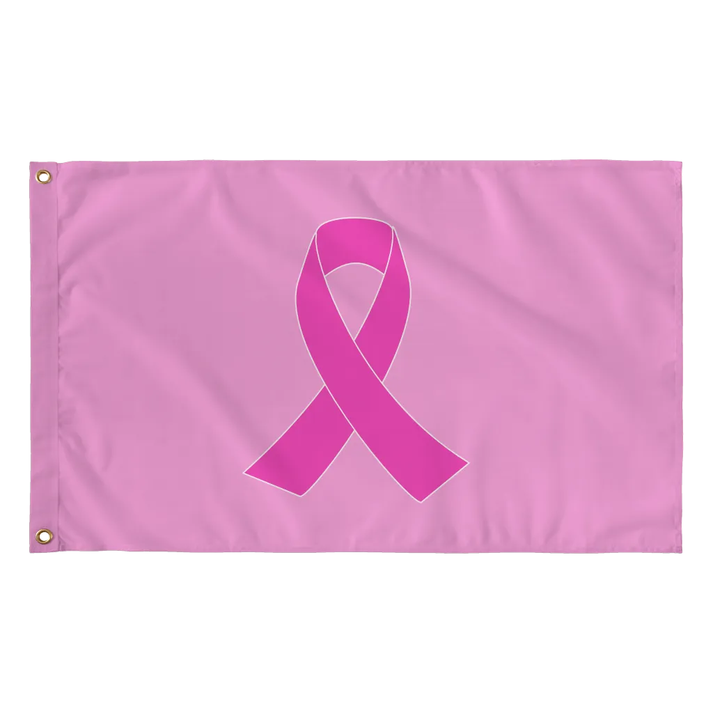 Breast Cancer Awareness Pink Ribbon Flag