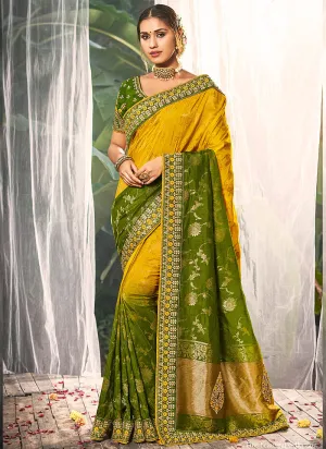 Bridal Yellow Silk Saree