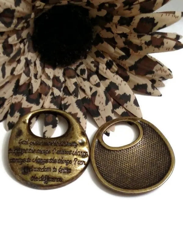 Bronze Serenity Prayer Pendant