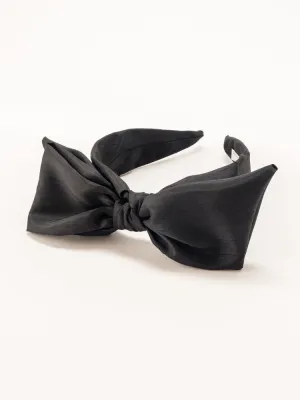 Brynn Bow Headband - Black