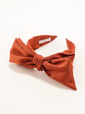 Brynn Bow Headband - Rust