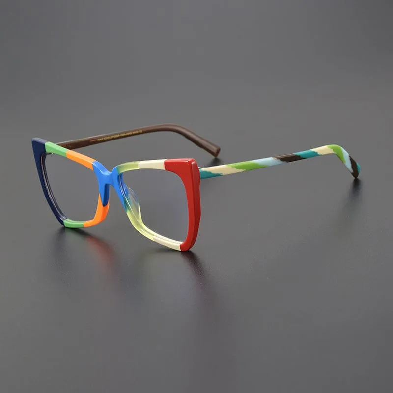 Cameo Acetate Cat Eye Glasses Frame