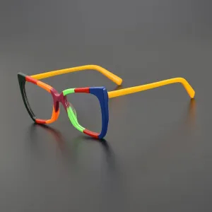 Cameo Acetate Cat Eye Glasses Frame