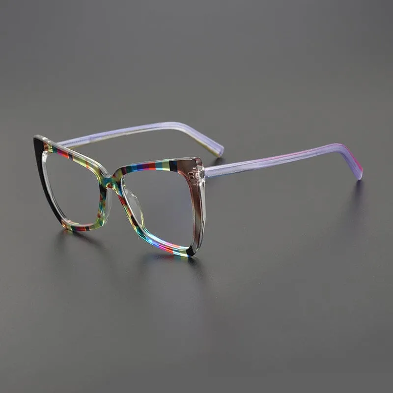 Cameo Acetate Cat Eye Glasses Frame