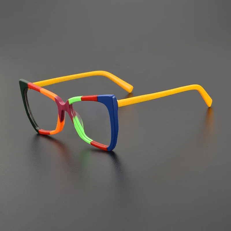 Cameo Acetate Cat Eye Glasses Frame
