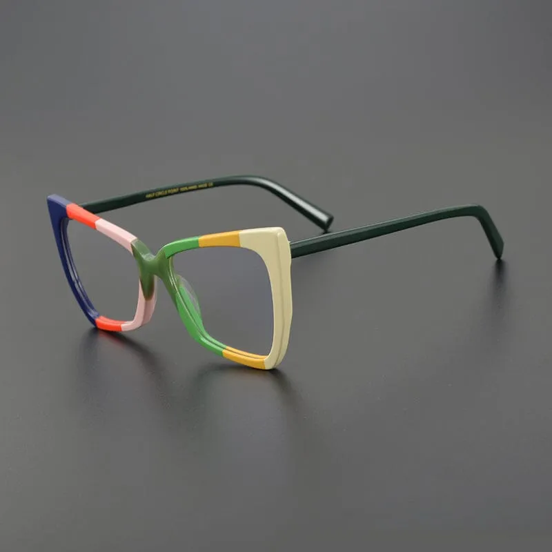 Cameo Acetate Cat Eye Glasses Frame