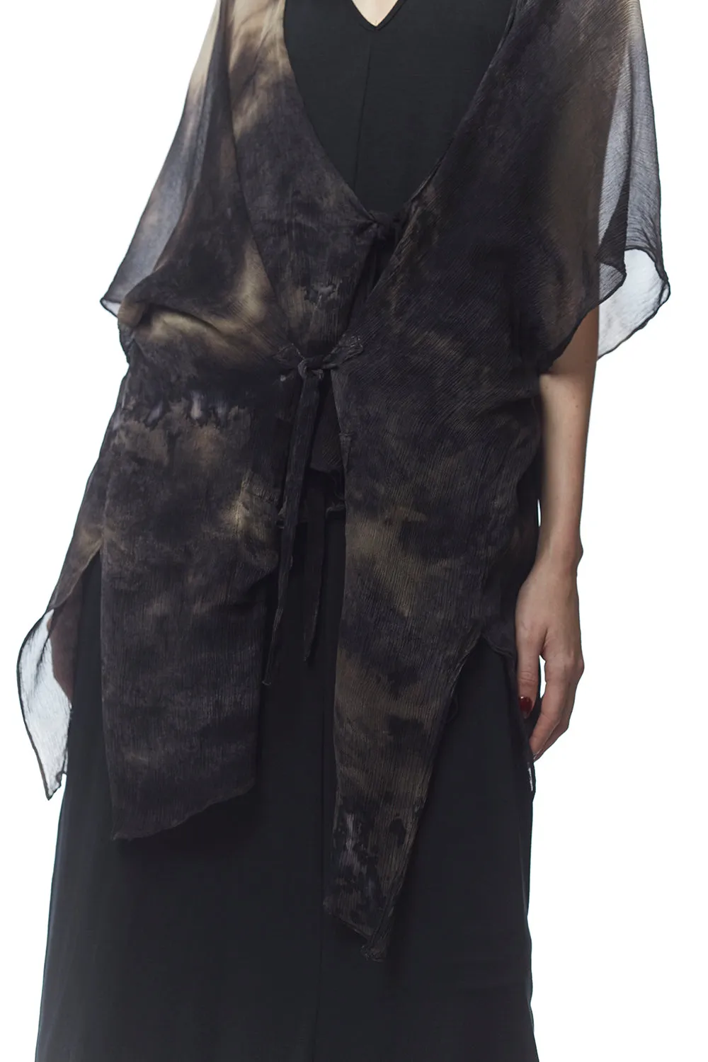 Caserta Kimono Hand-Painted Silk Wrap