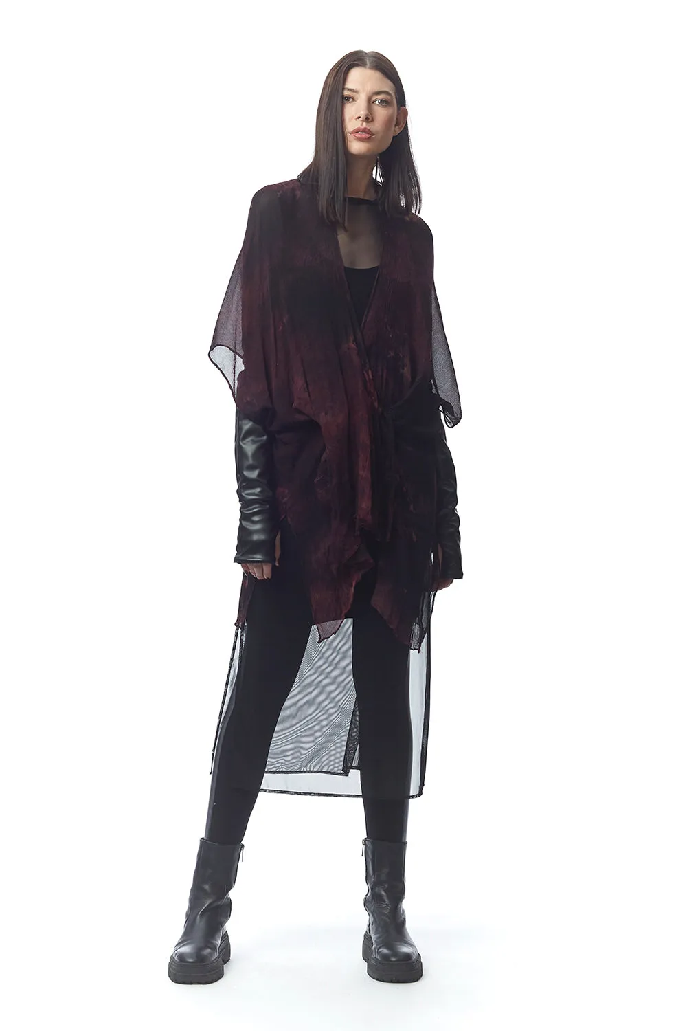 Caserta Kimono Hand-Painted Silk Wrap