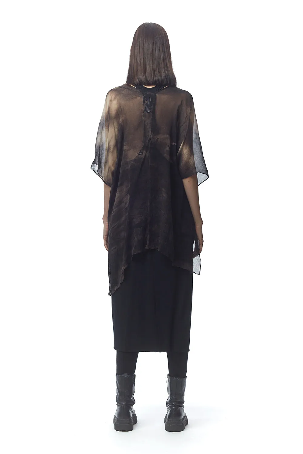 Caserta Kimono Hand-Painted Silk Wrap