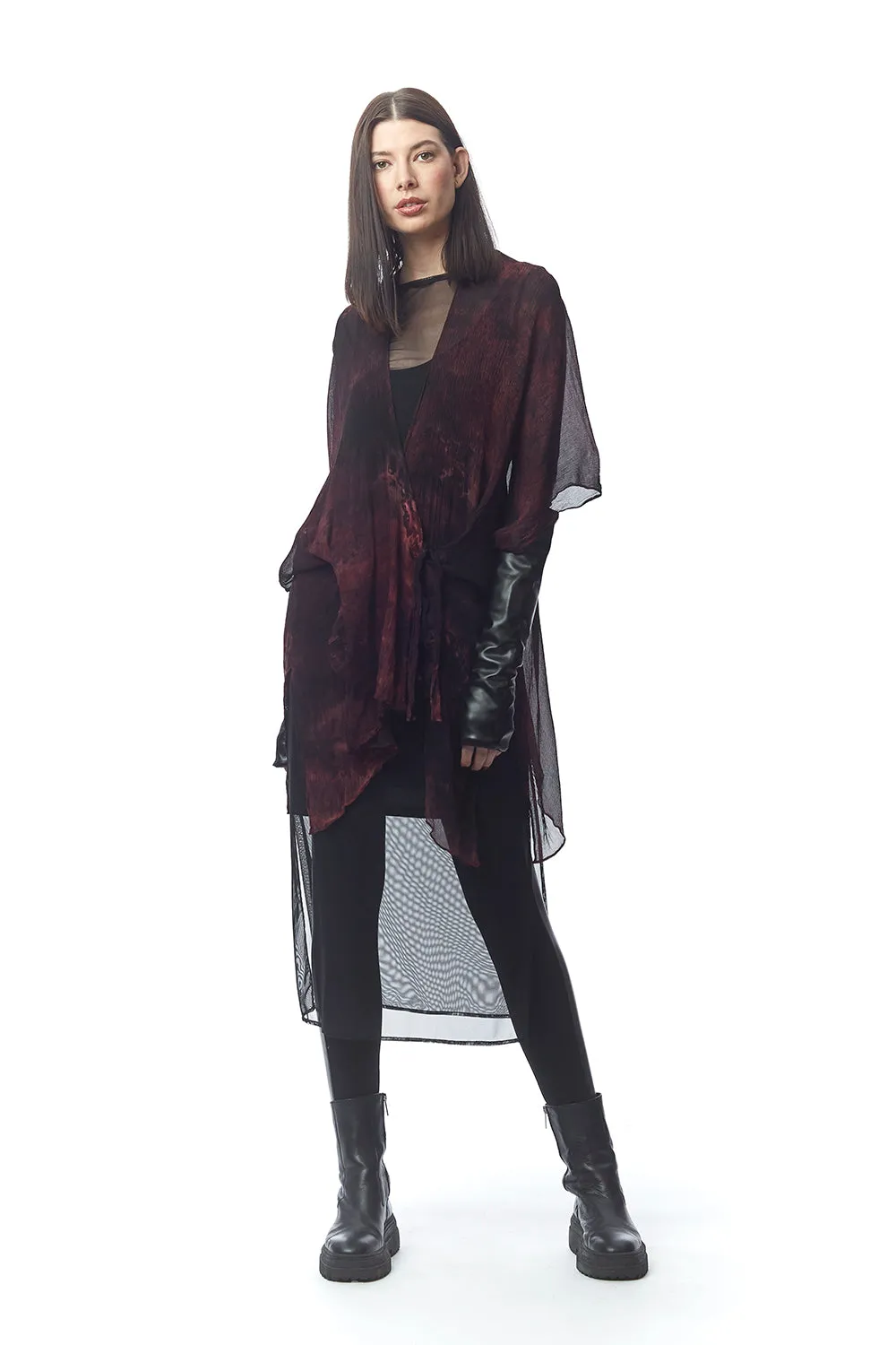 Caserta Kimono Hand-Painted Silk Wrap