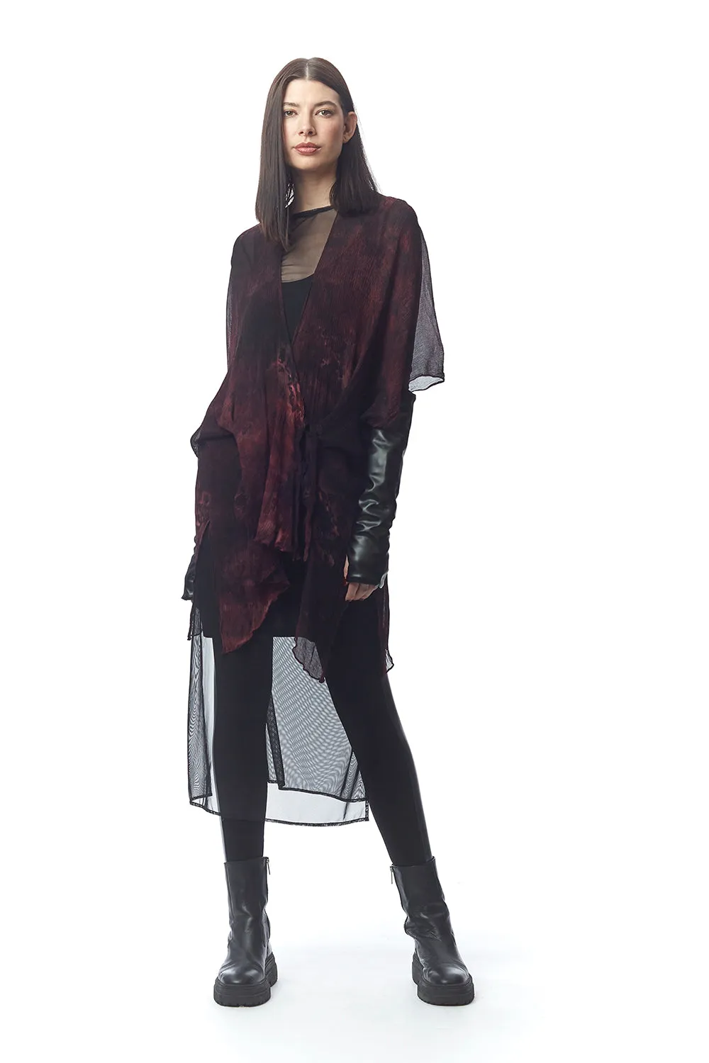 Caserta Kimono Hand-Painted Silk Wrap