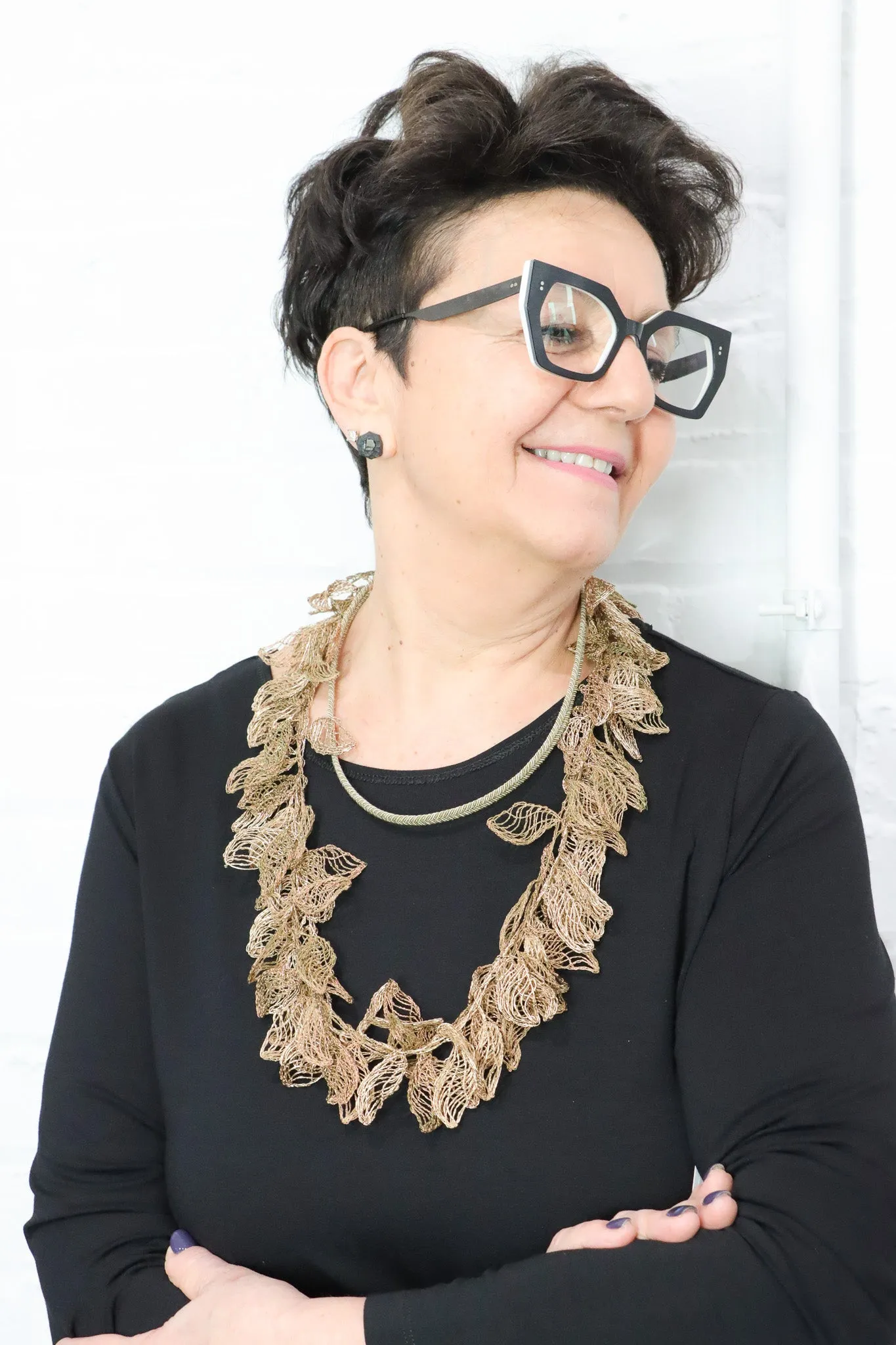 CENTOPERCENTOCASHEMIRE Lace Necklace