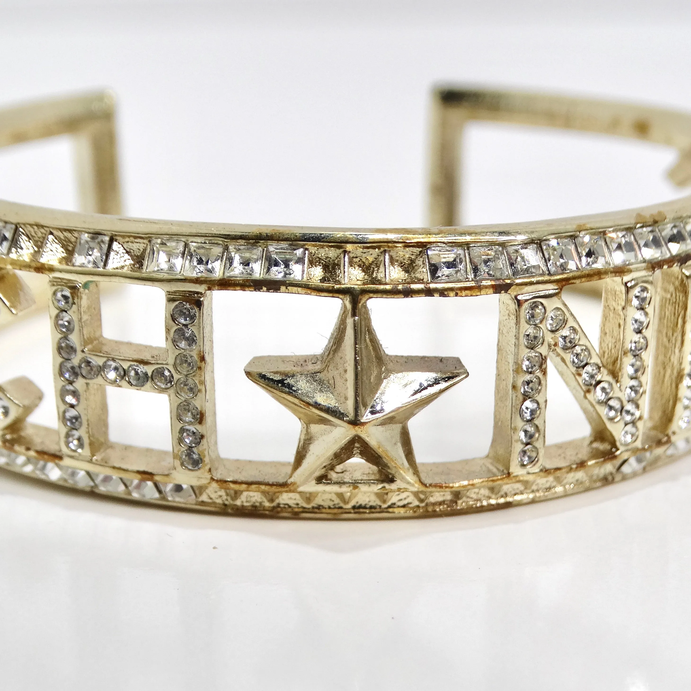 Chanel CC Star Crystal Cuff Bracelet