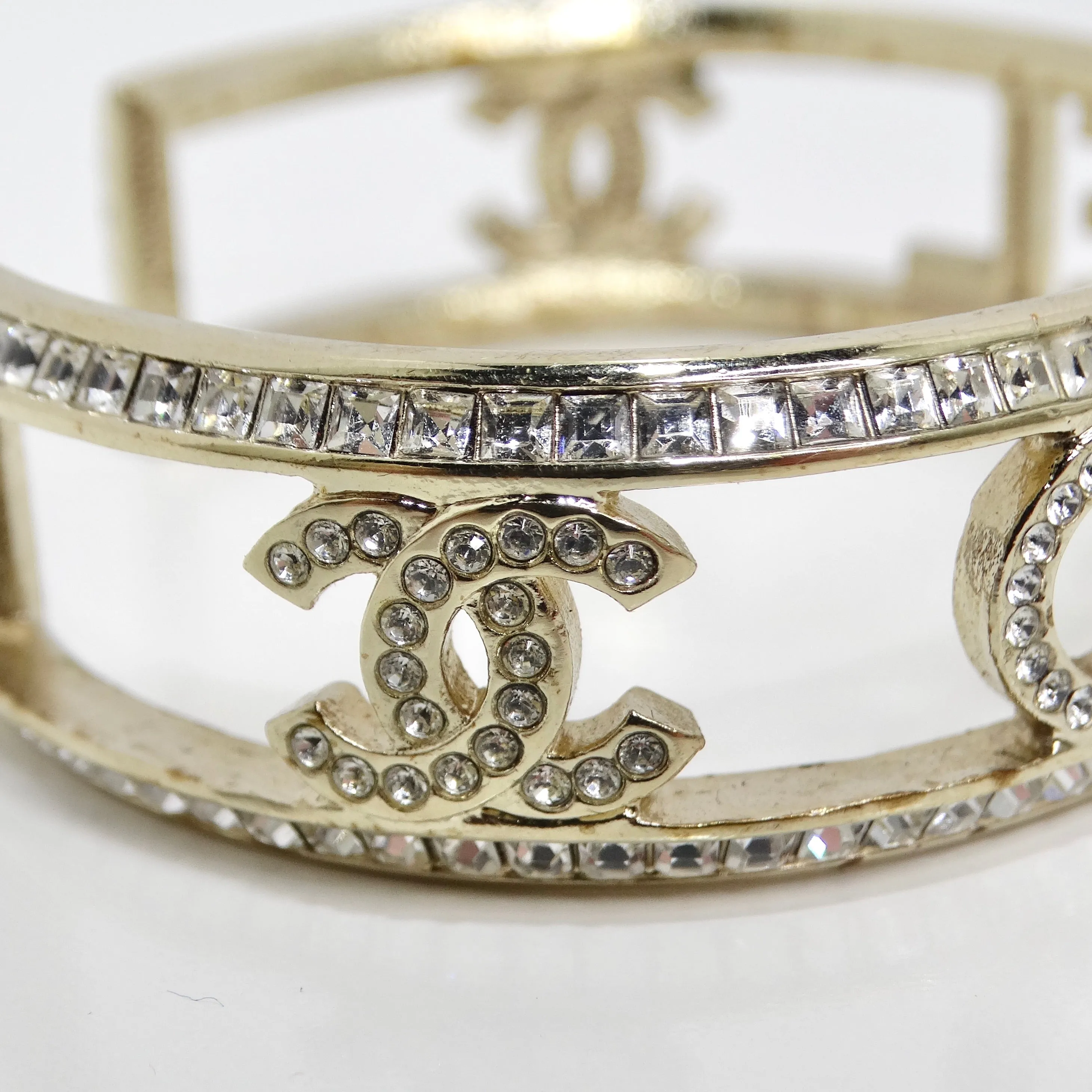 Chanel CC Star Crystal Cuff Bracelet
