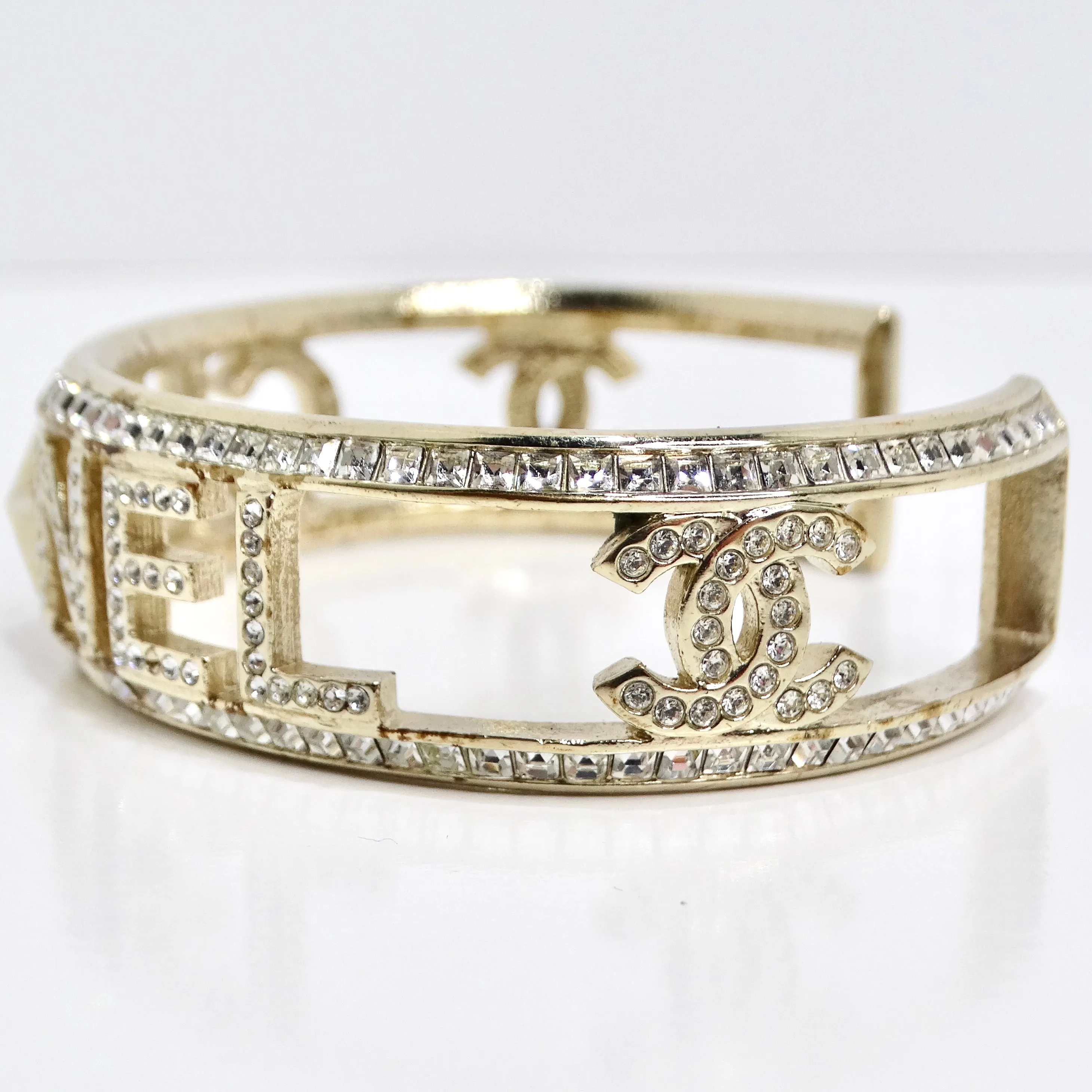 Chanel CC Star Crystal Cuff Bracelet