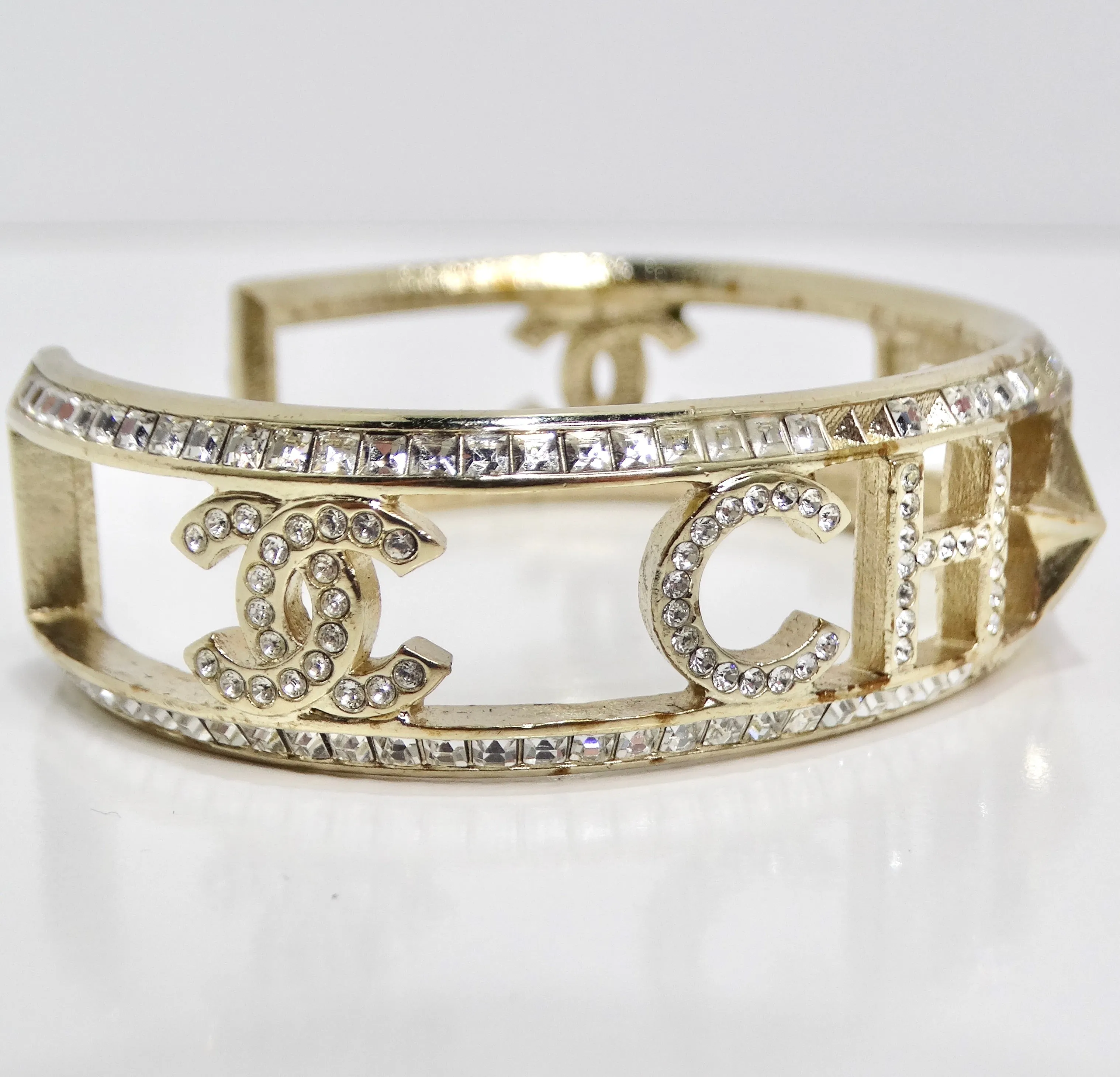 Chanel CC Star Crystal Cuff Bracelet