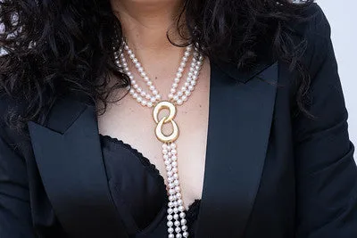 Charleston long pearls necklace