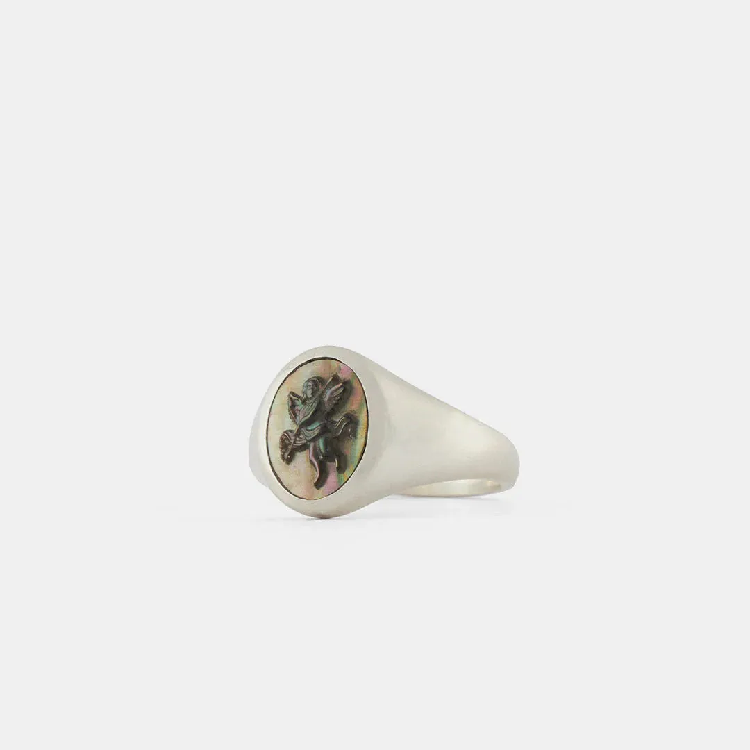 Cherub Cameo Ring | Silver