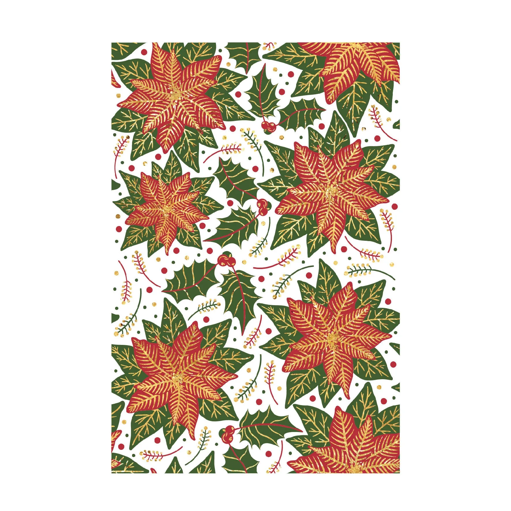 Chloes Creative Cards Photopolymer Stamp Set (A6) - Layered Poinsettia Background