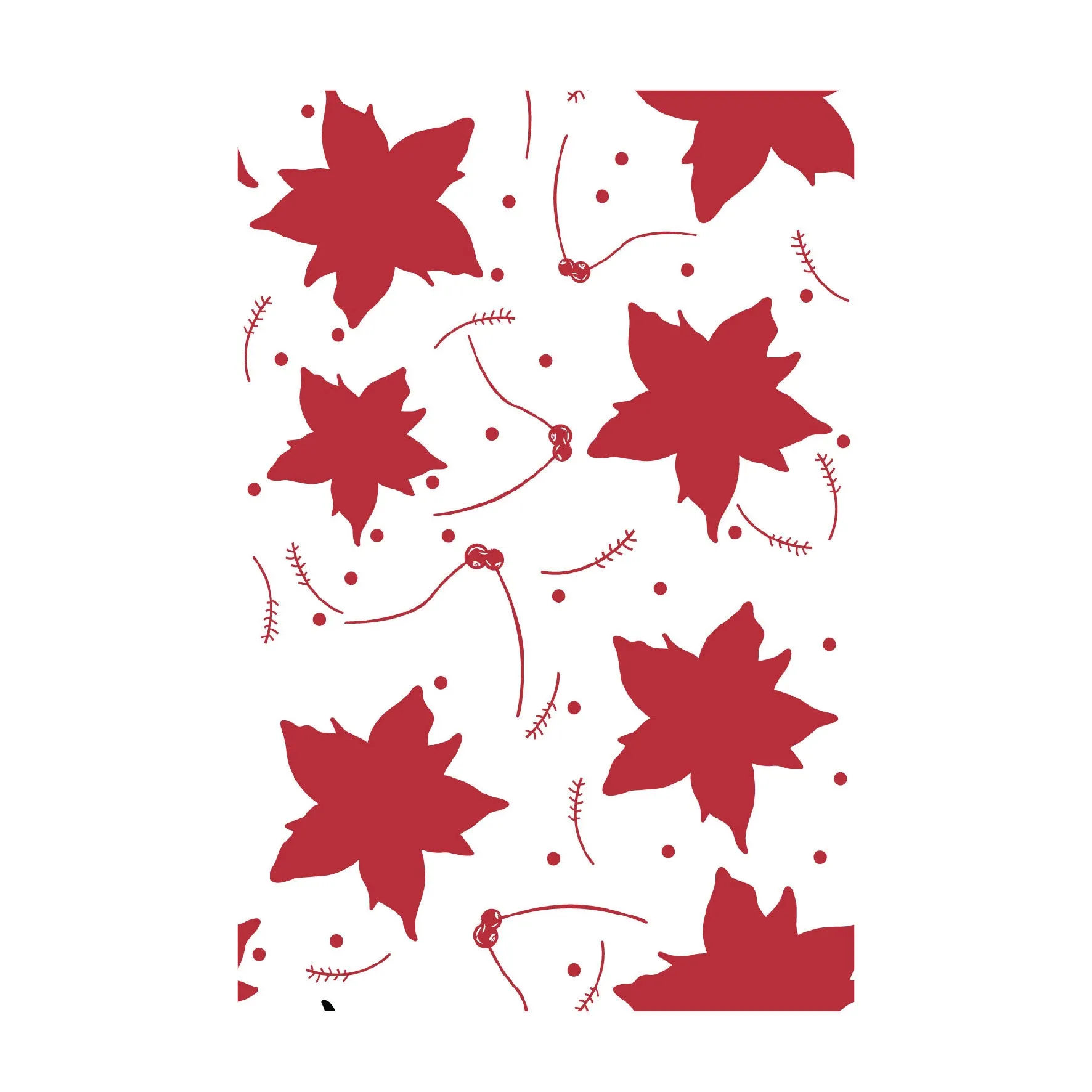 Chloes Creative Cards Photopolymer Stamp Set (A6) - Layered Poinsettia Background